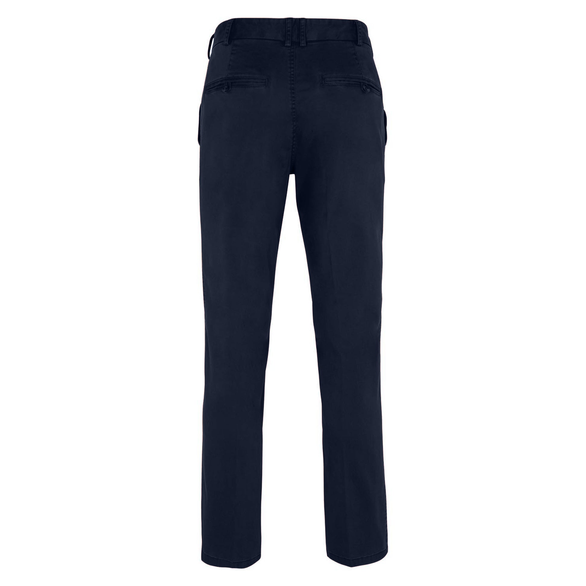 Navy - Back - Front Row Womens-Ladies Cotton Rich Stretch Chino Trousers