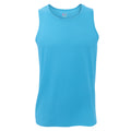 Azure Blue - Front - Fruit Of The Loom Mens Moisture Wicking Performance Vest Top
