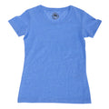 Blue Marl - Side - Russell Childrens-Boys Short Sleeve V-Neck HD T-Shirt
