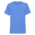 Blue Marl - Front - Russell Childrens-Boys Short Sleeve V-Neck HD T-Shirt
