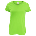 Lime - Front - Fruit of the Loom Womens-Ladies Lady Fit Short-Sleeved T-Shirt