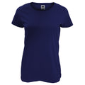 Navy - Front - Fruit Of The Loom Womens-Ladies Short Sleeve Lady-Fit Original T-Shirt