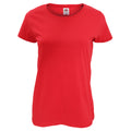 Red - Front - Fruit Of The Loom Womens-Ladies Short Sleeve Lady-Fit Original T-Shirt