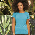 Sky Blue - Back - Fruit Of The Loom Womens-Ladies Short Sleeve Lady-Fit Original T-Shirt