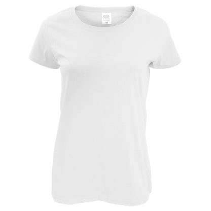 White - Front - Fruit Of The Loom Womens-Ladies Lady Fit Short-Sleeved T-Shirt