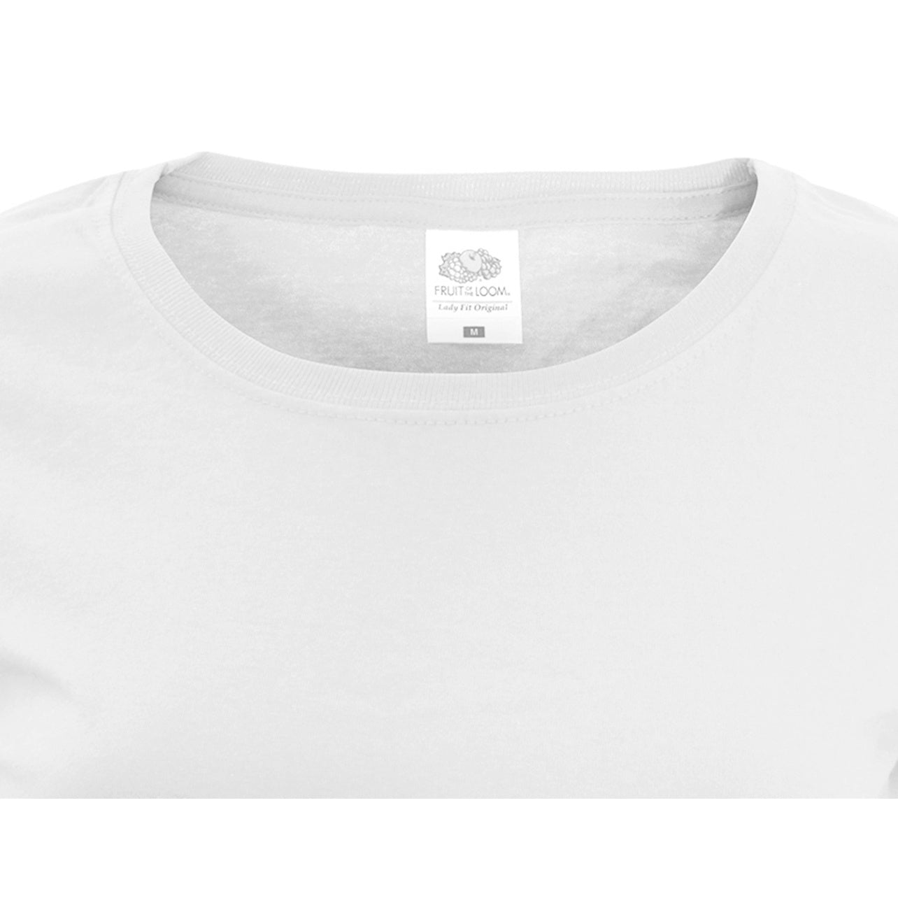 White - Side - Fruit of the Loom Womens-Ladies Lady Fit Short-Sleeved T-Shirt