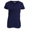 Deep Navy - Front - Fruit Of The Loom Womens-Ladies Short Sleeve Lady-Fit Original T-Shirt
