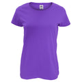 Purple - Front - Fruit Of The Loom Womens-Ladies Short Sleeve Lady-Fit Original T-Shirt