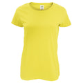 Yellow - Front - Fruit Of The Loom Womens-Ladies Short Sleeve Lady-Fit Original T-Shirt