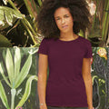 Burgundy - Back - Fruit Of The Loom Womens-Ladies Short Sleeve Lady-Fit Original T-Shirt