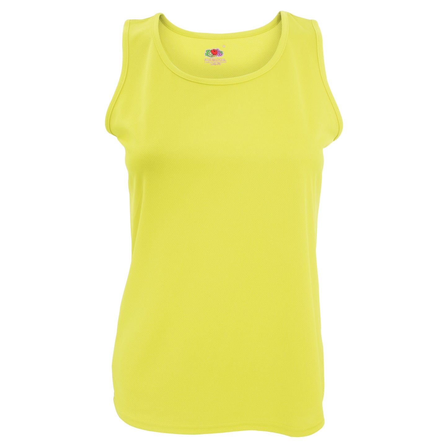 Bright Yellow - Front - Fruit Of The Loom Womens-Ladies Sleeveless Lady-Fit Performance Vest Top