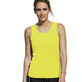 Bright Yellow - Back - Fruit Of The Loom Womens-Ladies Sleeveless Lady-Fit Performance Vest Top