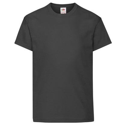 Black - Front - Fruit Of The Loom Childrens-Kids Original Short Sleeve T-Shirt