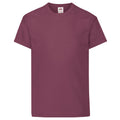 Burgundy - Front - Fruit Of The Loom Childrens-Kids Original Short Sleeve T-Shirt