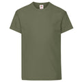 Classic Olive - Front - Fruit Of The Loom Childrens-Kids Original Short Sleeve T-Shirt