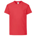 Red - Front - Fruit Of The Loom Childrens-Kids Original Short Sleeve T-Shirt