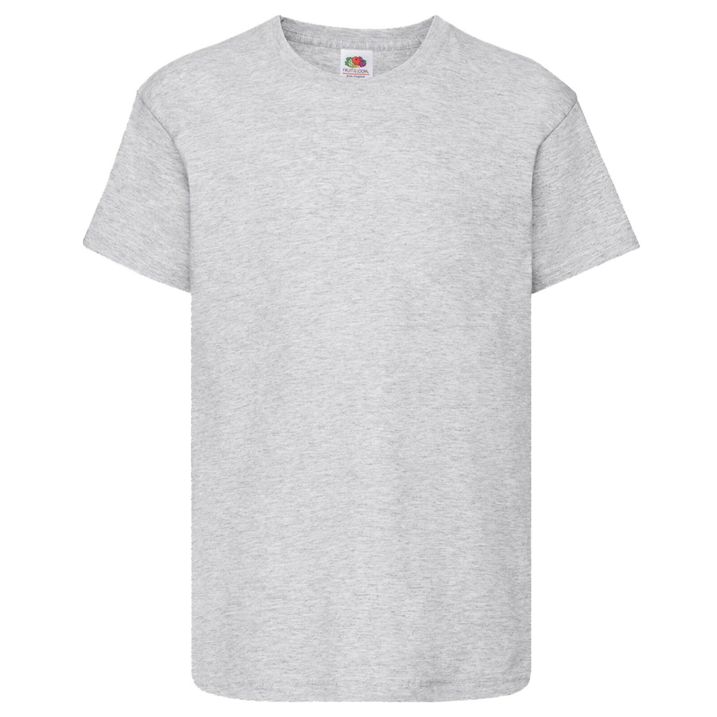 Heather Grey - Front - Fruit Of The Loom Childrens-Kids Original Short Sleeve T-Shirt