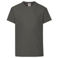 Light Graphite - Front - Fruit Of The Loom Childrens-Kids Original Short Sleeve T-Shirt