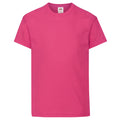 Fuchsia - Front - Fruit Of The Loom Childrens-Kids Original Short Sleeve T-Shirt