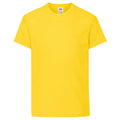 Yellow - Front - Fruit Of The Loom Childrens-Kids Original Short Sleeve T-Shirt
