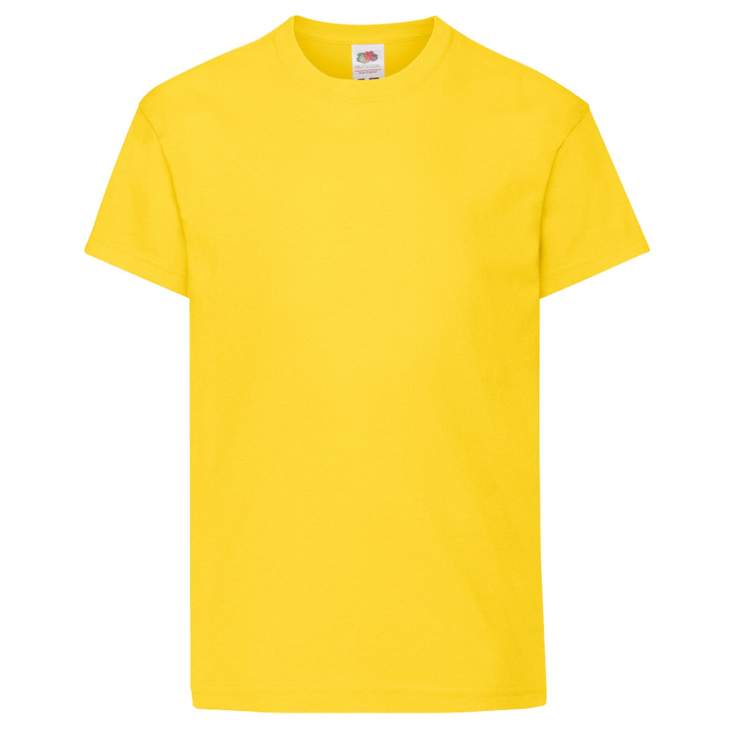 Yellow - Front - Fruit Of The Loom Childrens-Kids Original Short Sleeve T-Shirt