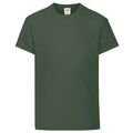 Bottle Green - Front - Fruit Of The Loom Childrens-Kids Original Short Sleeve T-Shirt