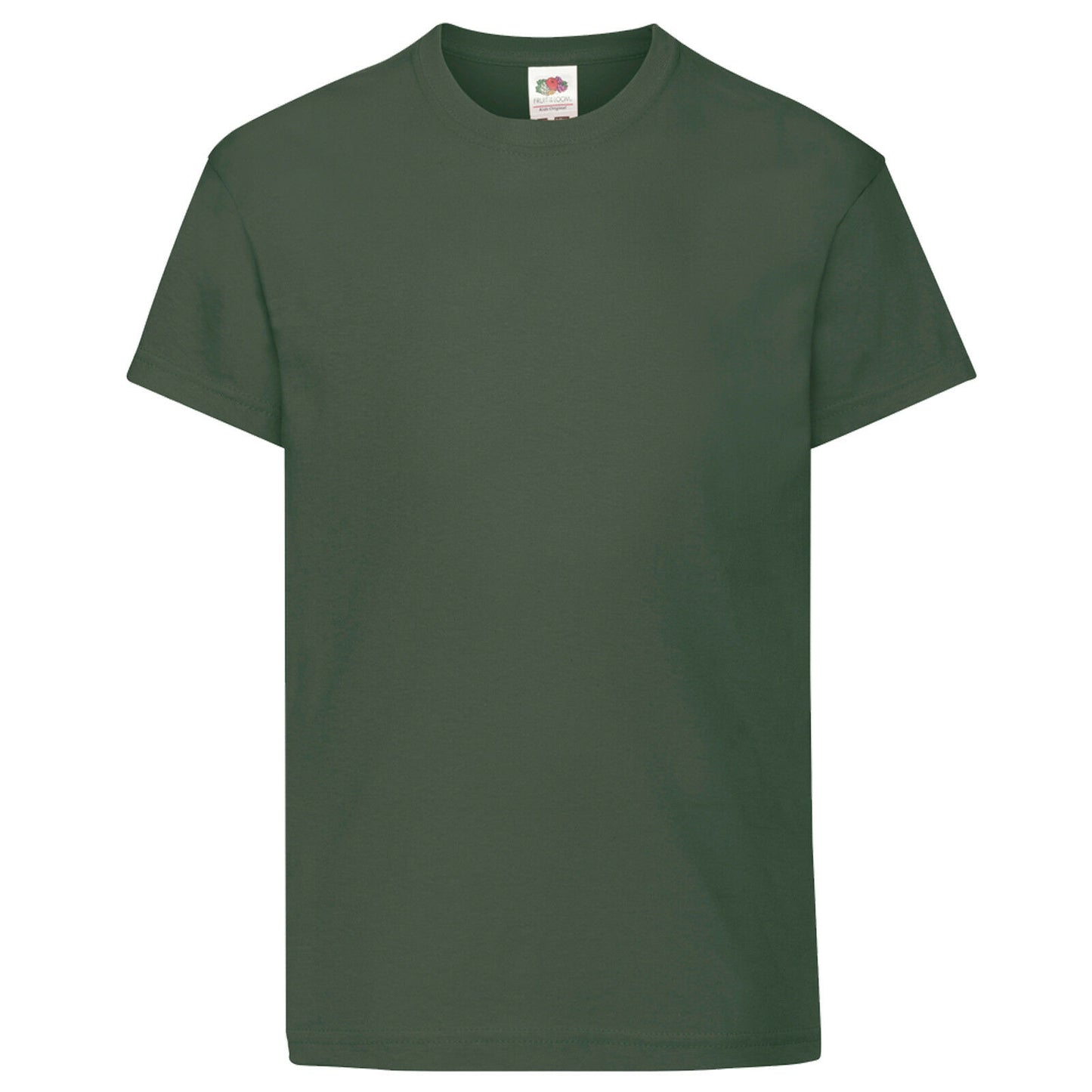 Bottle Green - Front - Fruit Of The Loom Childrens-Kids Original Short Sleeve T-Shirt