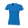 Blue Triblend - Front - Skinni Fit Womens-Ladies Triblend Short Sleeve T-Shirt