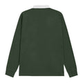 Bottle Green - Back - Front Row Mens Long Sleeve Sports Rugby Shirt