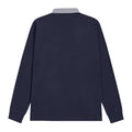 Navy-Slate collar - Back - Front Row Mens Long Sleeve Sports Rugby Shirt