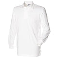 White - Front - Front Row Mens Long Sleeve Sports Rugby Shirt