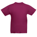 Burgundy - Back - Fruit Of The Loom Childrens-Teens Original Short Sleeve T-Shirt