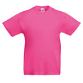 Fuchsia - Back - Fruit Of The Loom Childrens-Teens Original Short Sleeve T-Shirt