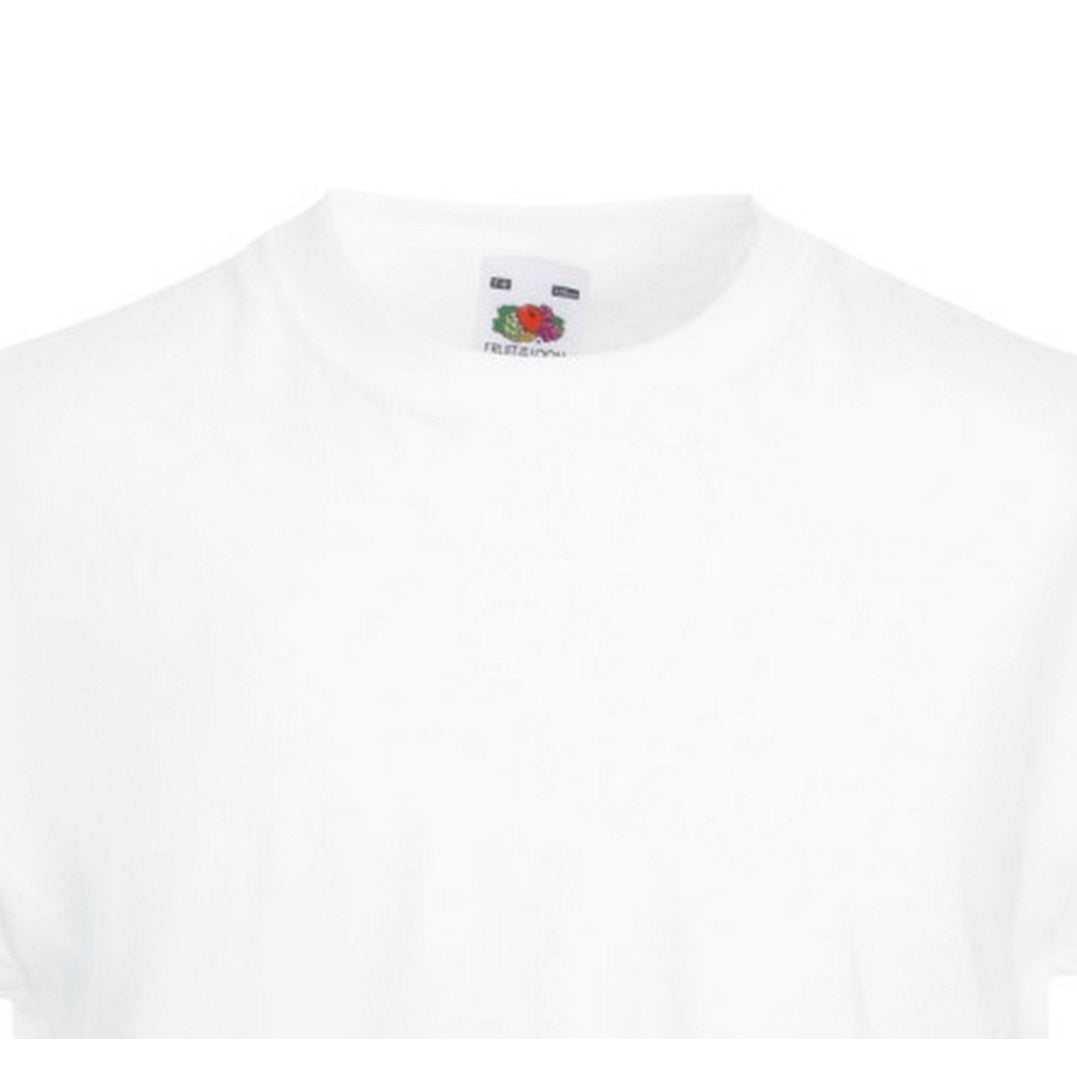 White - Back - Fruit Of The Loom Childrens-Teens Original Short Sleeve T-Shirt