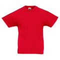 Red - Front - Fruit Of The Loom Childrens-Teens Original Short Sleeve T-Shirt