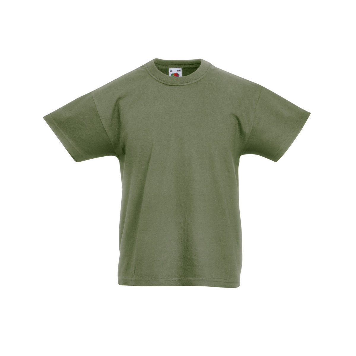 Classic Olive - Front - Fruit Of The Loom Childrens-Teens Original Short Sleeve T-Shirt