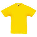 Yellow - Front - Fruit Of The Loom Childrens-Teens Original Short Sleeve T-Shirt