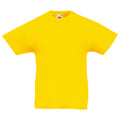 Yellow - Back - Fruit Of The Loom Childrens-Teens Original Short Sleeve T-Shirt