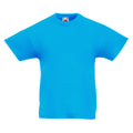 Azure Blue - Front - Fruit Of The Loom Childrens-Teens Original Short Sleeve T-Shirt