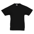 Black - Front - Fruit Of The Loom Childrens-Teens Original Short Sleeve T-Shirt