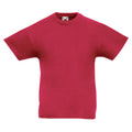 Brick Red - Front - Fruit Of The Loom Childrens-Teens Original Short Sleeve T-Shirt