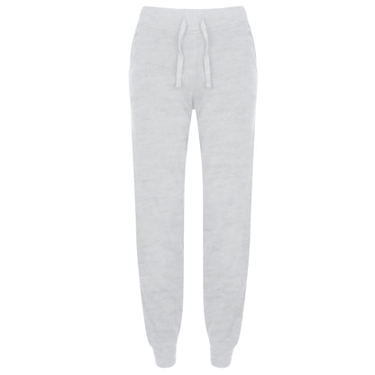 Heather Grey - Front - Skinnifit Womens-Ladies Slim Cuffed Jogging Bottoms-Trousers