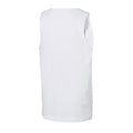 White - Back - Skinnifit Mens High Neck Slash Armhole Vest