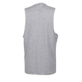 Heather Grey - Back - Skinnifit Mens High Neck Slash Armhole Vest