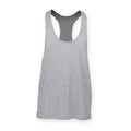 Heather Grey - Front - Skinnifit Mens Plain Sleeveless Muscle Vest