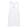 White - Front - Skinnifit Mens Plain Sleeveless Muscle Vest