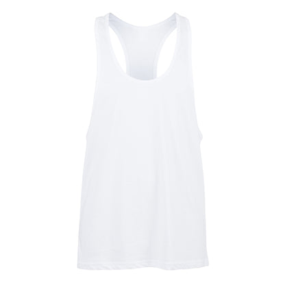 White - Front - Skinnifit Mens Plain Sleeveless Muscle Vest