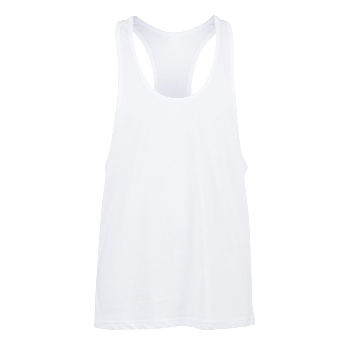 White - Front - Skinnifit Mens Plain Sleeveless Muscle Vest