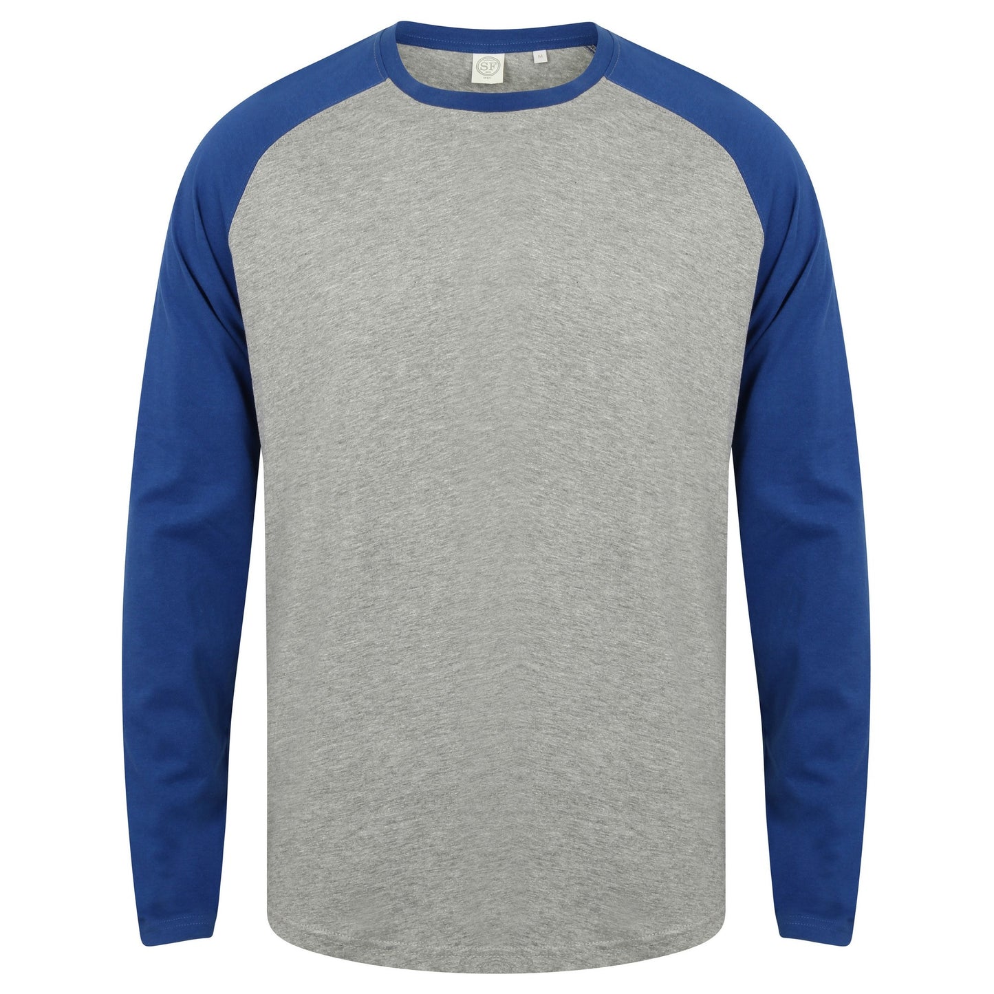 White - Oxford Navy - Side - Skinnifit Mens Raglan Long Sleeve Baseball T-Shirt