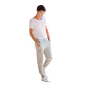 Heather Grey - Back - Skinnifit Mens Slim Cuffed Jogging Bottoms-Trousers
